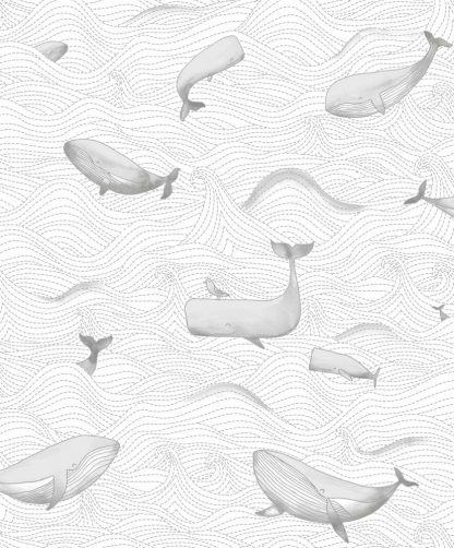 Doodleedo 220730 ábrás cetek úszkálnak az óceánban tapéta