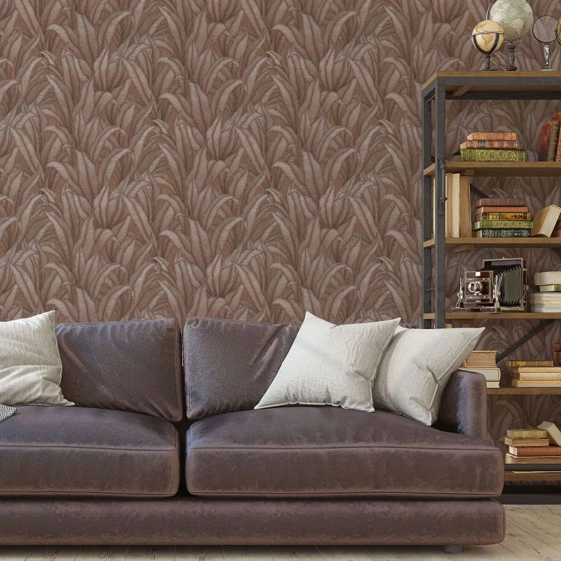 Fashion for Walls 4 Sansibar design levél mintás barna, bronz tapéta - Image 2