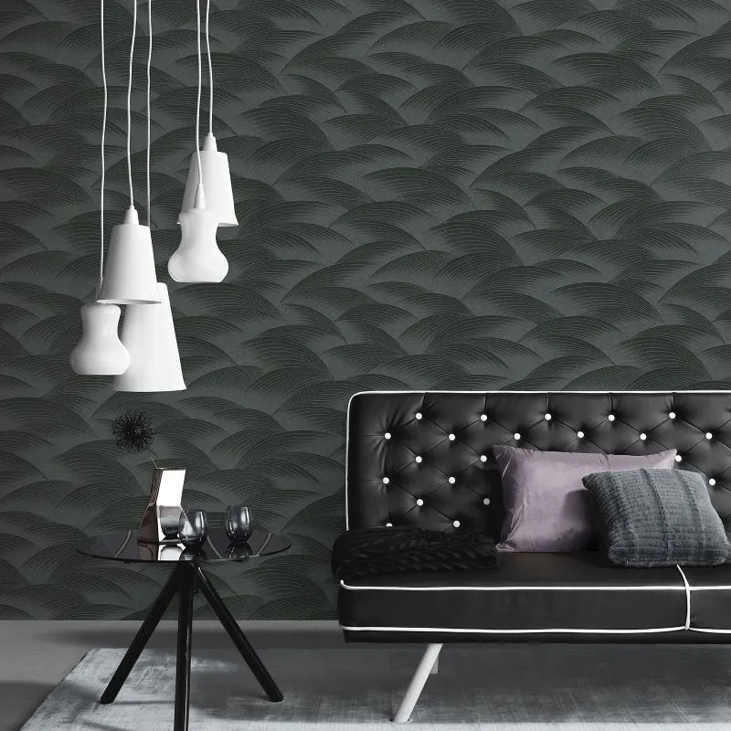 Fashion for Walls 4 sparkling sea design hullám mintás fekete tapéta