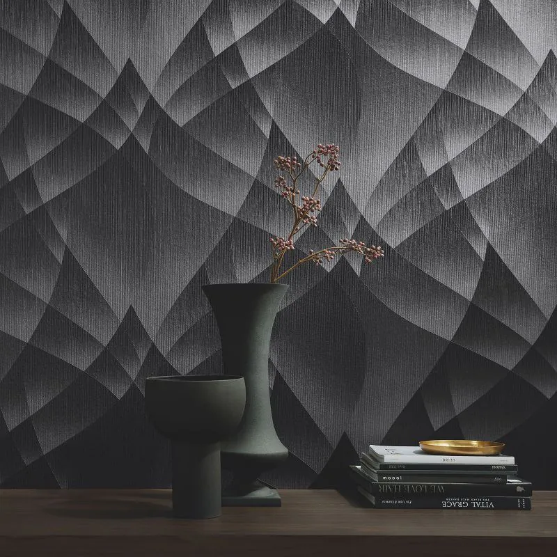 Fashion for Walls 4 lumina design geometriai mintás fekete tapéta