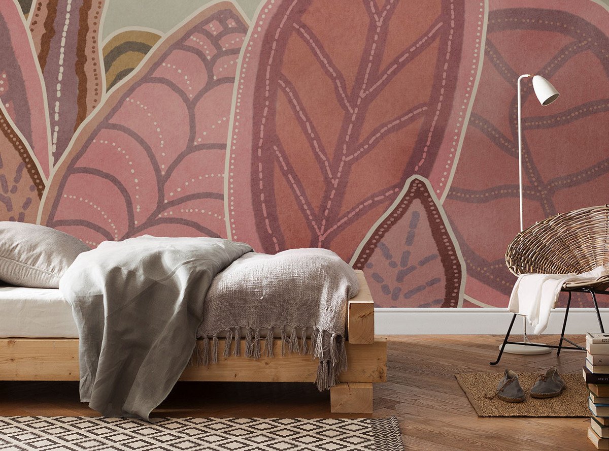 Muveszi festett hatasu leveles fototapeta FLX7 24 szobabelso - Művészi festett hatású leveles fotótapéta - Művészi festett hatású leveles fotótapéta