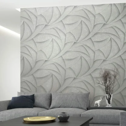 Ritus szürke geometriai mintás modern tapéta 35504