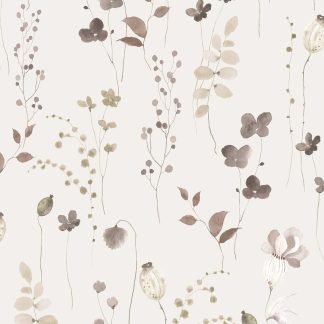 Letisztult virágos vintage dekor tapéta barnás színben 88964 Marburg Fresh Up