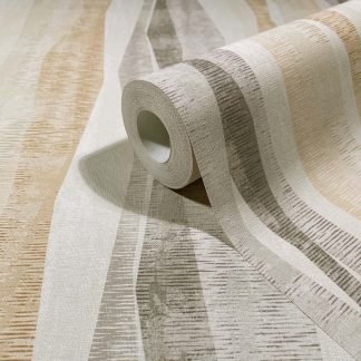 Vinyl tapéta hullámos mintával szürke terrakotta színekkel 88988