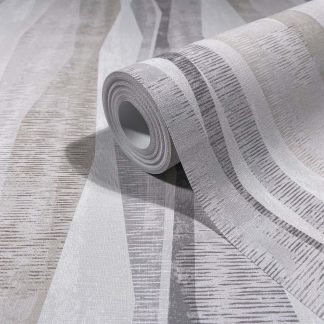 Barna, szürke hullám mintás vinyl tapéta 88986